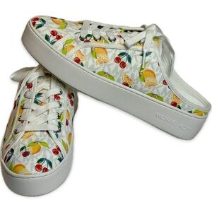 Michael Kors White Fruit Print Women's Sneakers